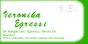 veronika egressi business card